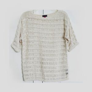 Vince Camuto Ivory Textured Blouse
